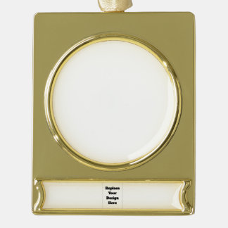 Create Your Own white Gold Plated Banner Ornament