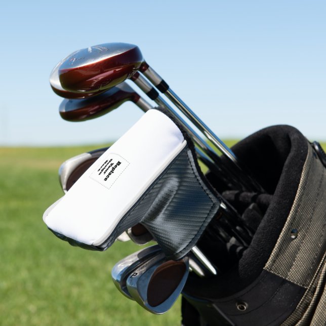 Create Your Own white  Golf Head Cover (In Situ)
