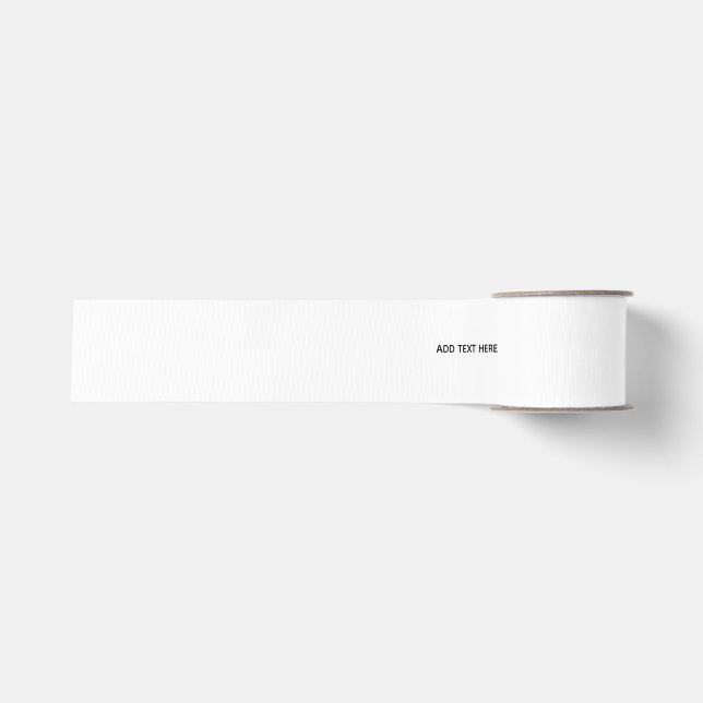 Create Your Own White  Grosgrain Ribbon (Front)