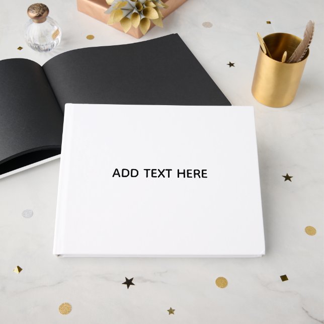 Create Your Own White  Guest Book (Front Open)