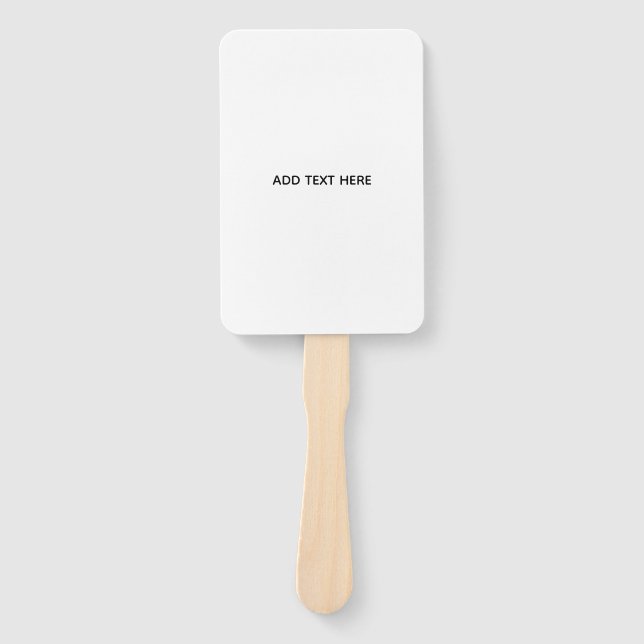 Create Your Own White  Hand Fan (Front)