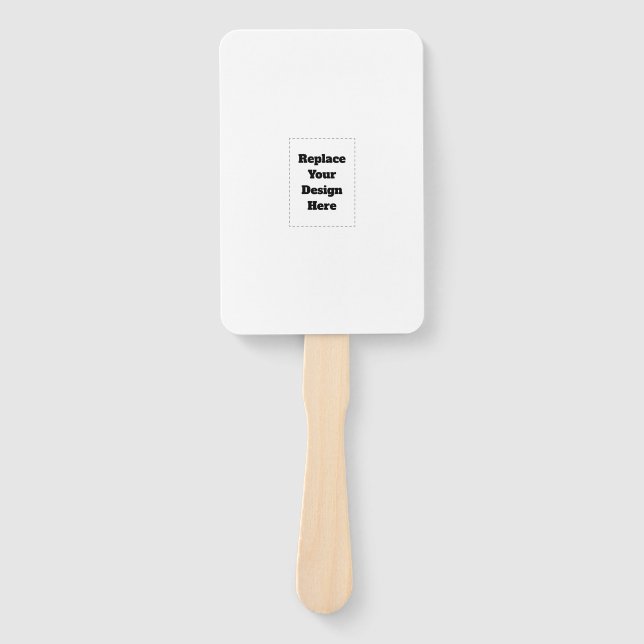 Create Your Own white  Hand Fan (Front)