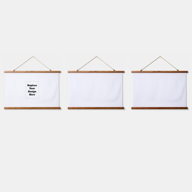 Create Your Own white  Hanging Tapestry (Triple)