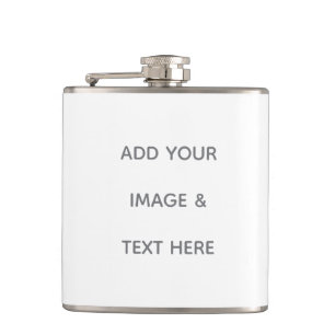 Create Your Own white  Hip Flask