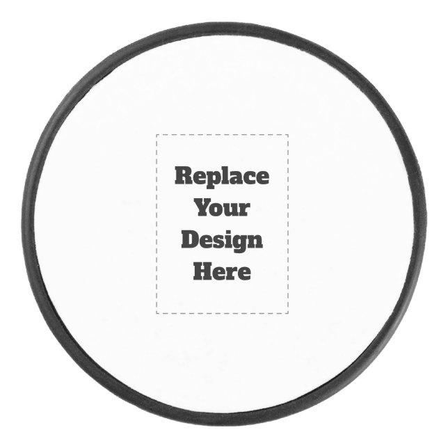 Create Your Own white  Hockey Puck (Front)