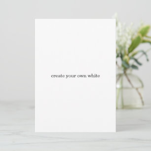 create your own white holiday card