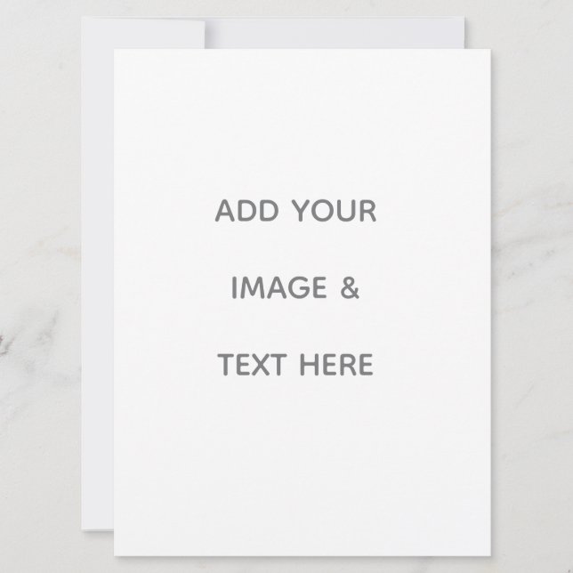 Create Your Own white  Holiday Card (Front)