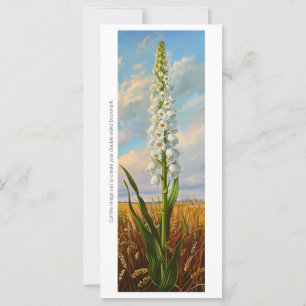 Create Your Own White Hyacinth Field Bookmark Card
