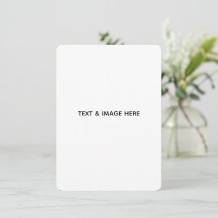 Create Your Own white Invitation