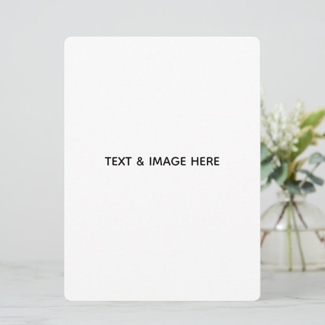 Create Your Own white Invitation (Standing Front)