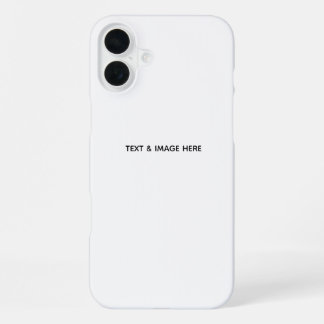 Create Your Own white iPhone 16 Plus Case