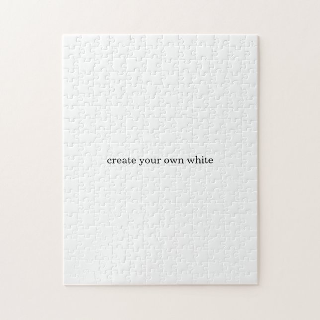 create your own white  jigsaw puzzle (Vertical)