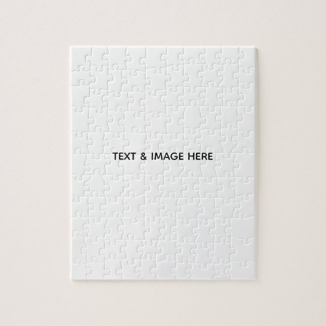 Create Your Own white Jigsaw Puzzle (Vertical)
