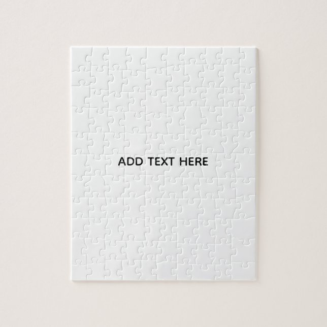 Create Your Own White  Jigsaw Puzzle (Vertical)