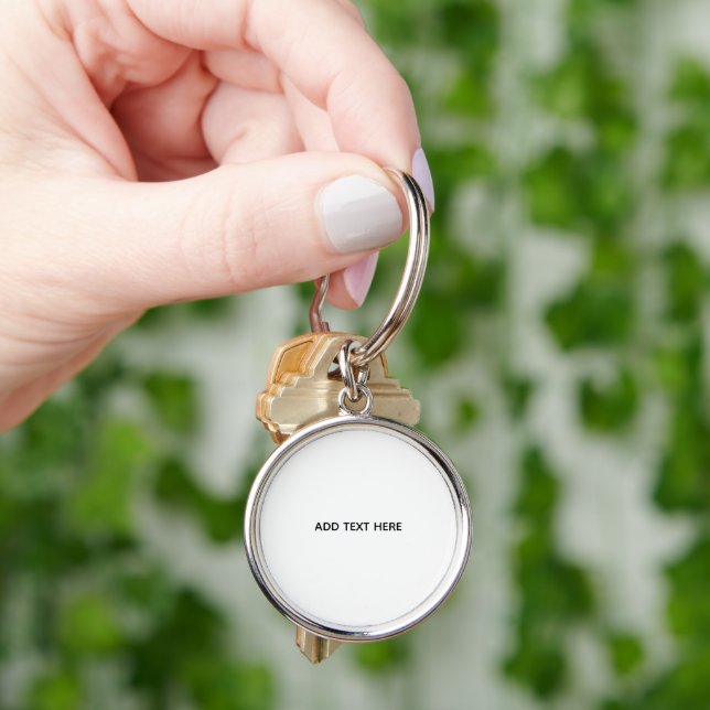 Create Your Own White  Key Ring (Hand)