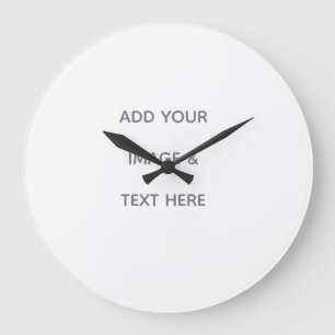 Create Your Own white  Large Clock