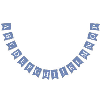 Create Your Own White Letter Blue Background Bunting