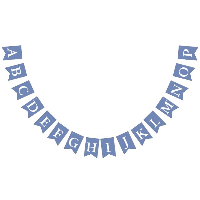 Create Your Own White Letter Blue Background Bunting (All)