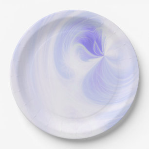 Create Your Own White Light Swirls - Deep Purple Paper Plate