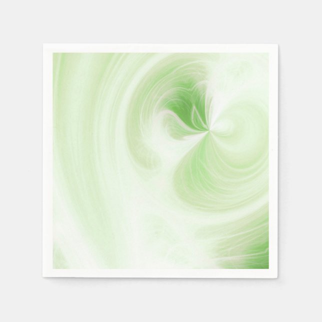 Create Your Own White Light Swirls - Lime Green Napkin (Front)