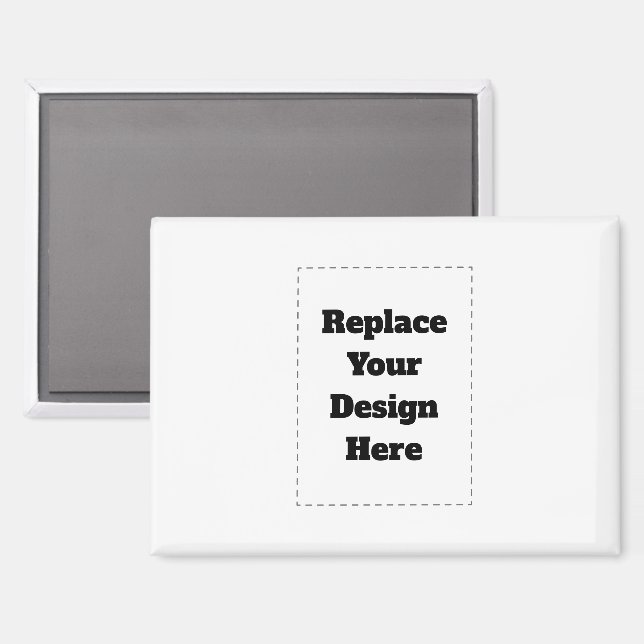 Create Your Own white  Magnet (Front/Back)
