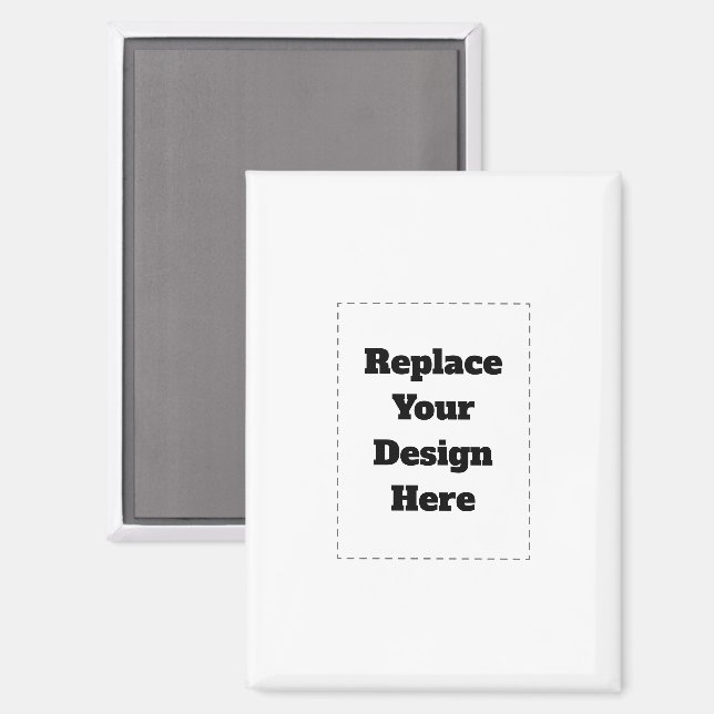 Create Your Own white  Magnet (Front/Back)