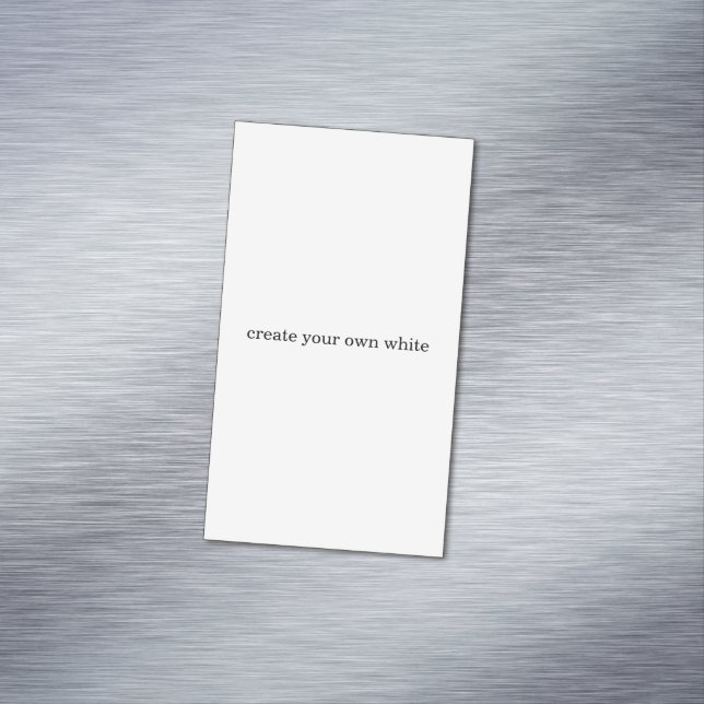 create your own white  magnetic business card (In Situ)