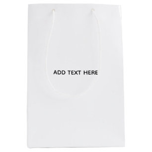 Create Your Own White Medium Gift Bag