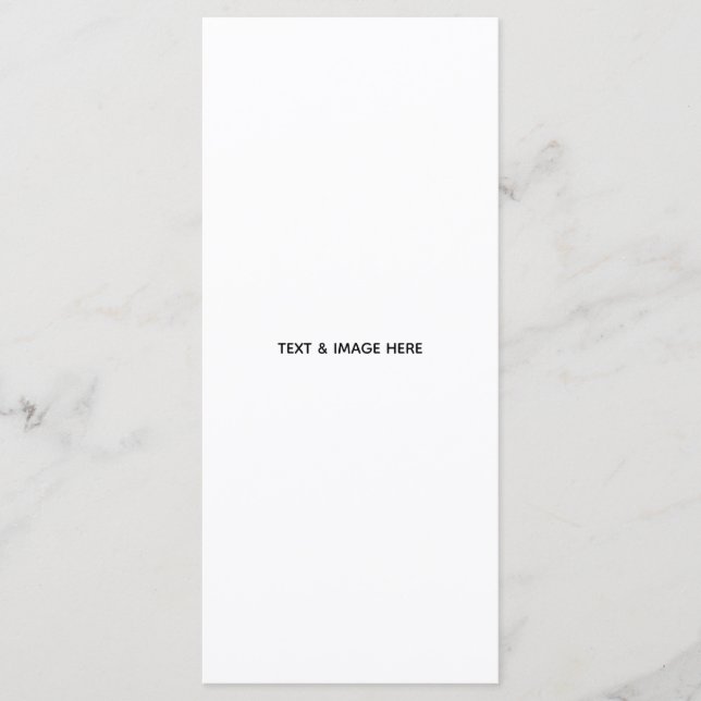 Create Your Own white Menu (Front)