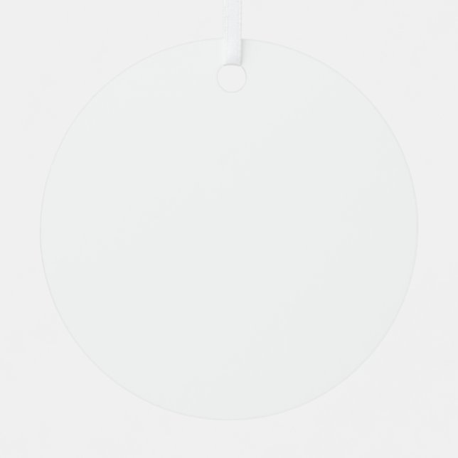  Create your own white Metal Circle Ornament (Front)