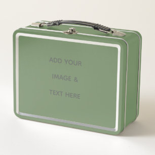 Create Your Own white  Metal Lunch Box