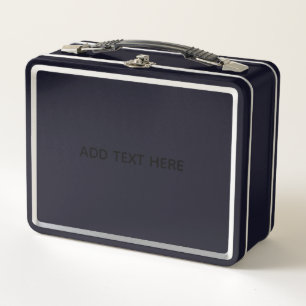 Create Your Own White Metal Lunch Box
