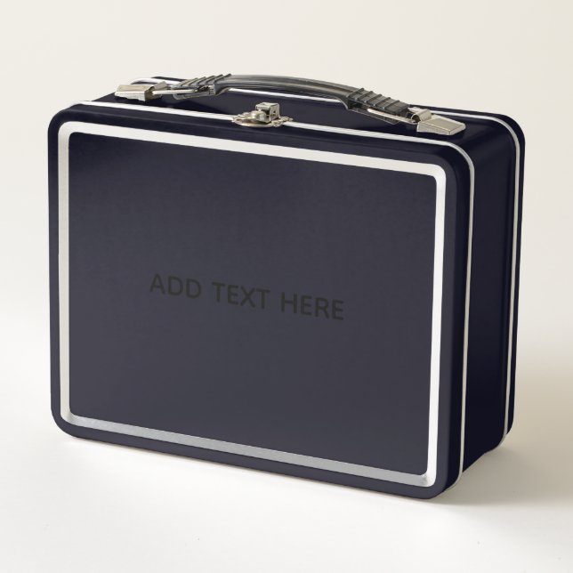 Create Your Own White  Metal Lunch Box (Front)