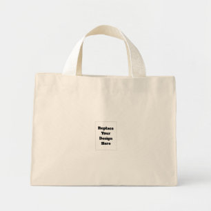 Create Your Own white Mini Tote Bag