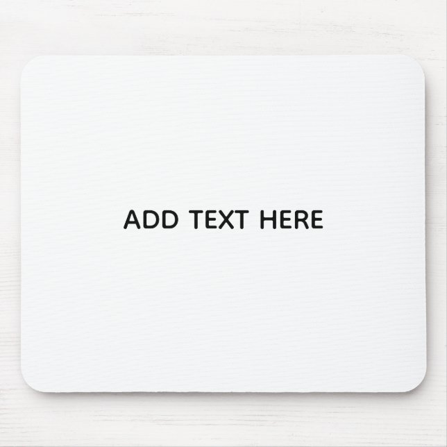 Create Your Own White  Mouse Pad (Front)