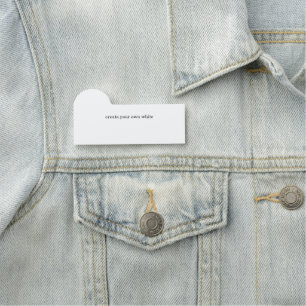 create your own white name tag