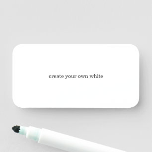 create your own white name tag