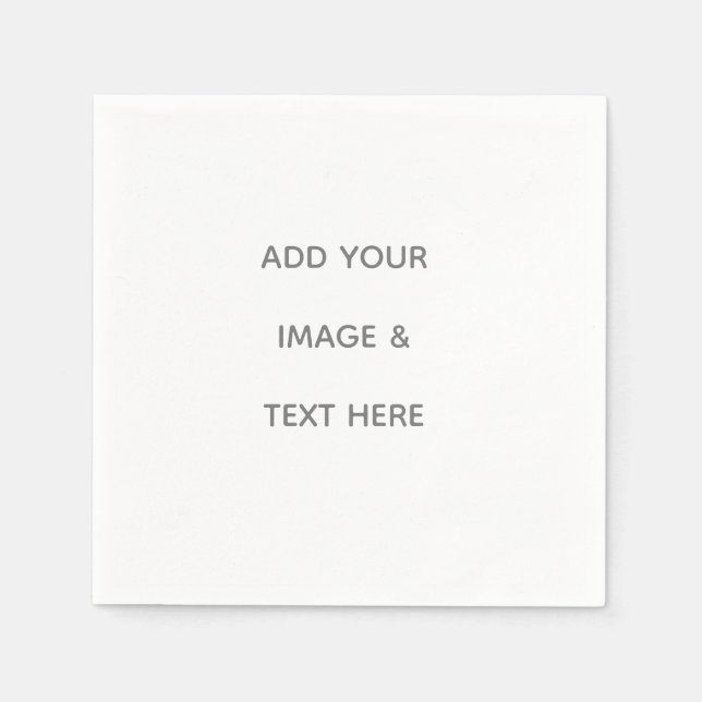 Create Your Own white  Napkin (Front)
