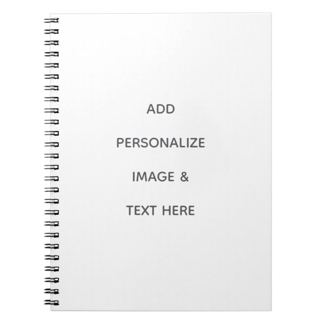 Create Your Own white  Notebook (Front)