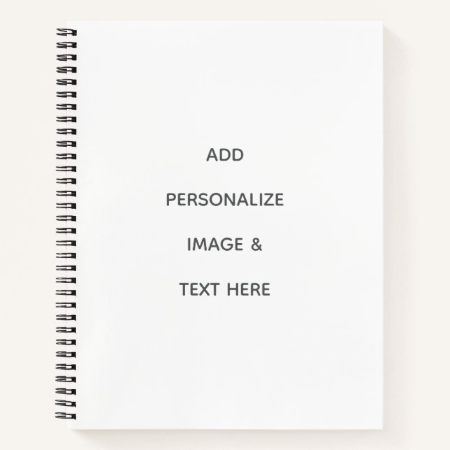 Create Your Own white  Notebook (Front)