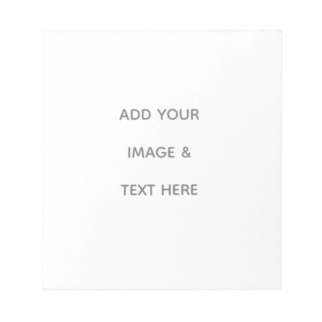 Create Your Own white  Notepad (Front)