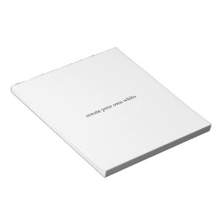 create your own white notepad