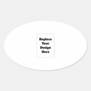 Create Your Own white  Oval Sticker
