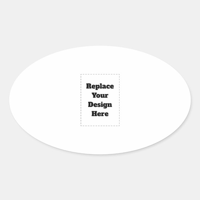 Create Your Own white  Oval Sticker (Front)