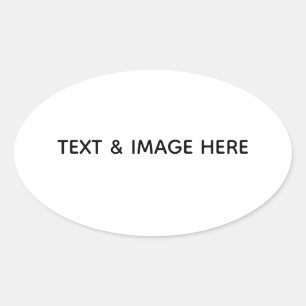 Create Your Own white Oval Sticker