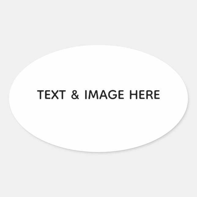 Create Your Own white Oval Sticker (Front)