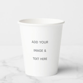 Create Your Own white  Paper Cups