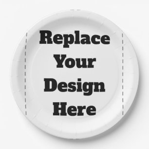 Create Your Own white Paper Plate