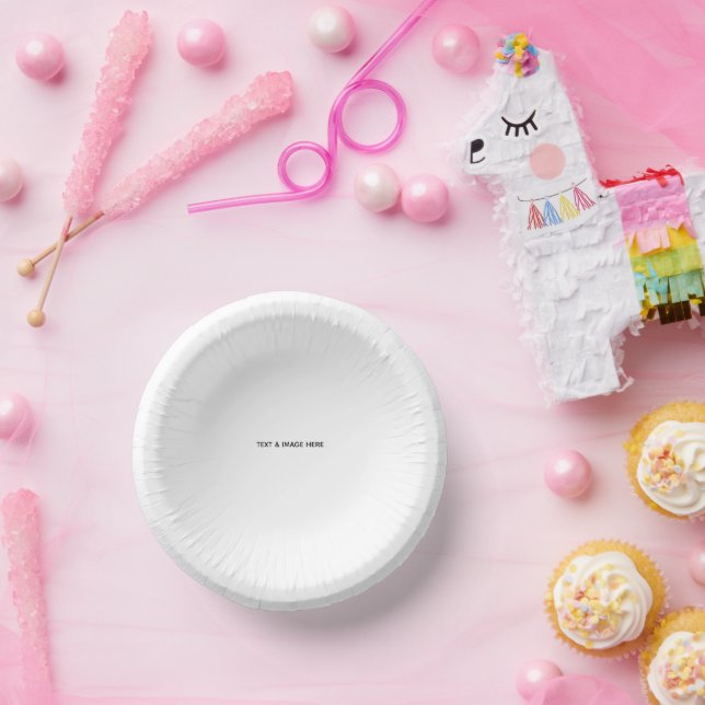 Create Your Own white Paper Plate (Party)