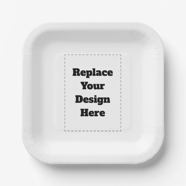 Create Your Own white  Paper Plate (Front)